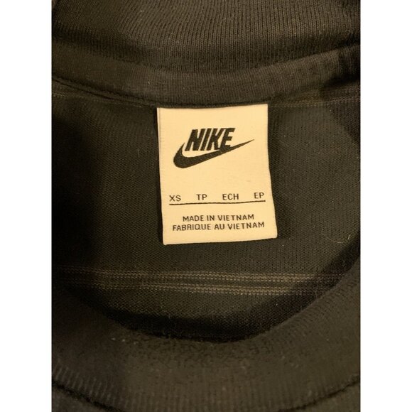 Nike black and grey Striped Cropped Long sleeve Thick Cotton Crew Neck Women XS - Picture 4 of 8